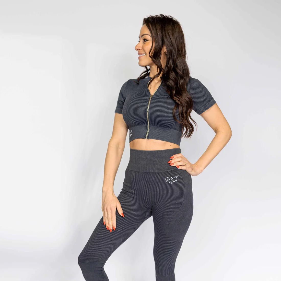Zipper Short Sleeve - Black