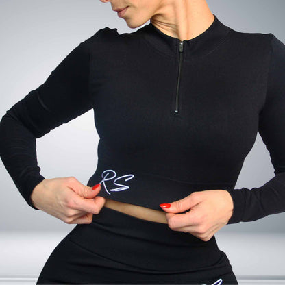 Classic Long Sleeve Top RS logo - Black