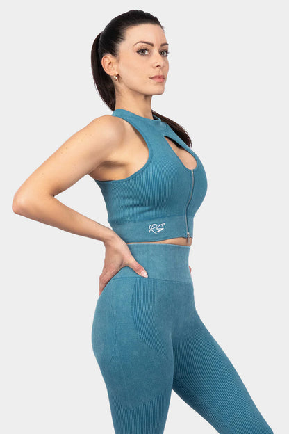 Zipper Top - Turquoise